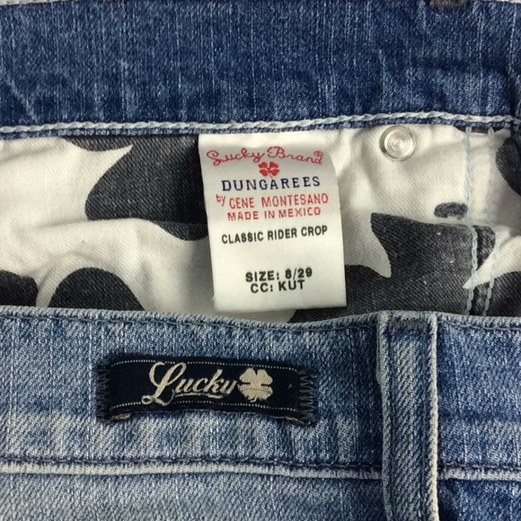 Lucky Brand Classic Rider Crop Ladies Capris Sz 8 - Picture 8 of 8